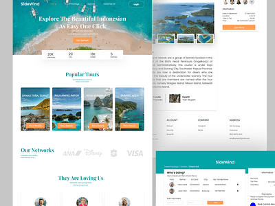 Web Travel business ui web design web travel website