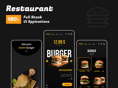 Fast Food App Design branding design food app minimal restaurant ui ui application uiux