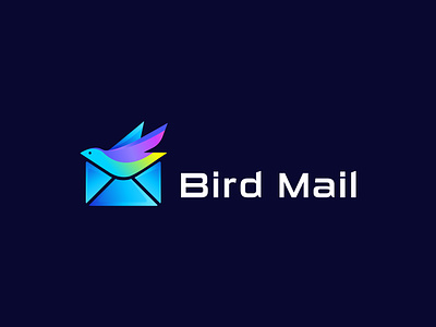 Bird Mail Logo app app icon app logo brand brand identity branding branding design creative creative logo icon logo logo mark logodesign minimalist logo modern modern logo startup tech logo ui