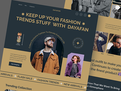 Dayafan- Fashion Website Landig Page beauty clothing e commerce fashion landing page man fashion online shop online store shop shopify style ui website women fashion