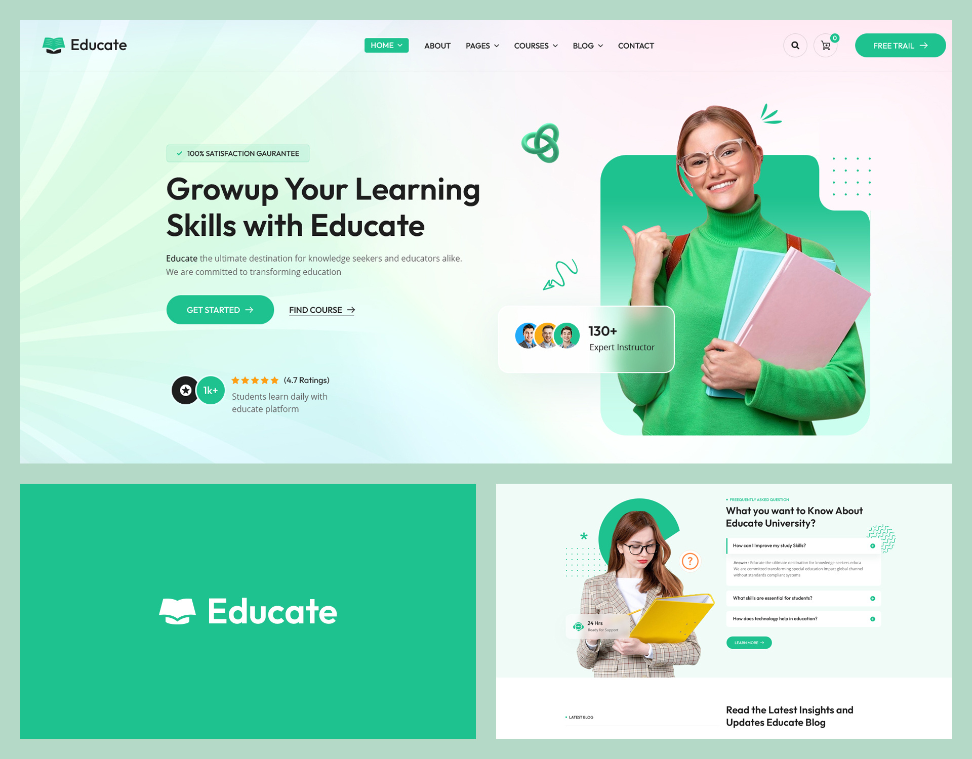 EducateX – Education & Online Course HTML5 Template air branding business cleaner cleaning company condition constriction electrical elementor factory finishing handyman industry landing multipurpose pages plumbing repair services