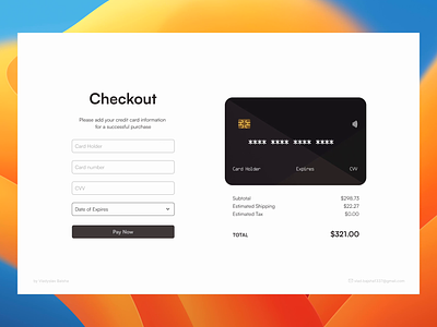 Credit Card Checkout card checkout checkout page credit credit card figma ui ux