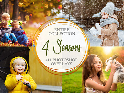 Four Seasons Photoshop Overlays