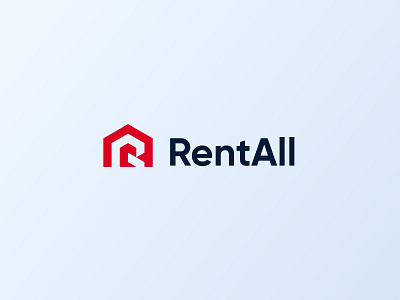 RentAll - Letter R Real Estate Logo best logo branding home logo house logo icon letter r logo logo logo design logo icon logo mark modern logo mortgage logo popular logo real estate logo rent symbol