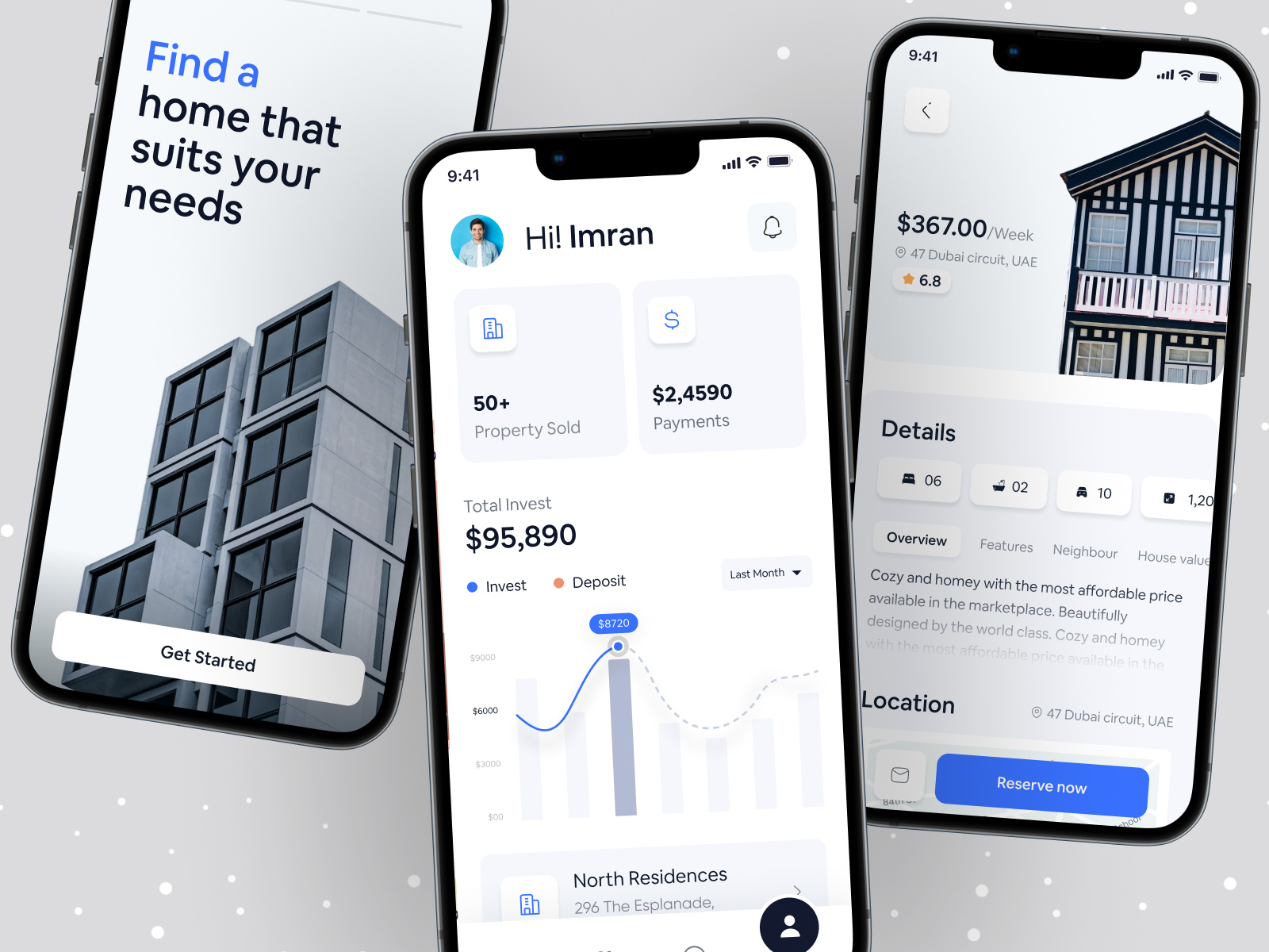 Real Estate Management App UI by Ofspace UX/UI on Dribbble