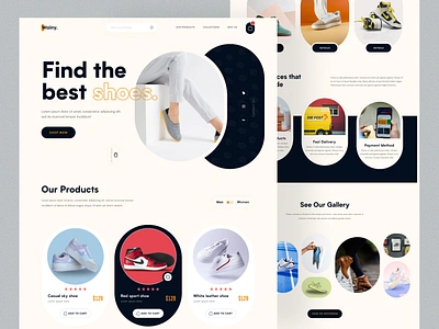 Shoe Store E-commerce Website Design adidas boot clean design e commerce ecommerce fashion footwear interface kicks landing page nike product running shoe shopify sneaker sneakers web design website