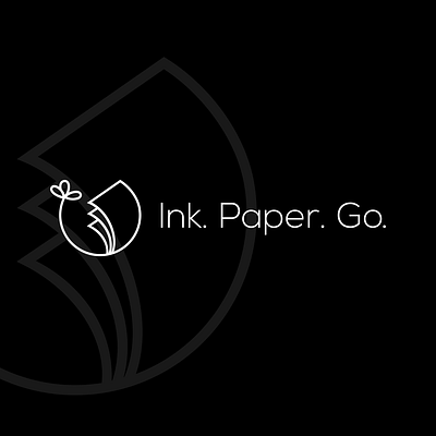 Logo Design for Ink Paper Go branding commission design freelance work graphic design logo logo design branding paper stationery vector