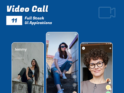 Video Calling App app ui design branding calling app communication design graphic design minimal mobile design user friendly video call interface design