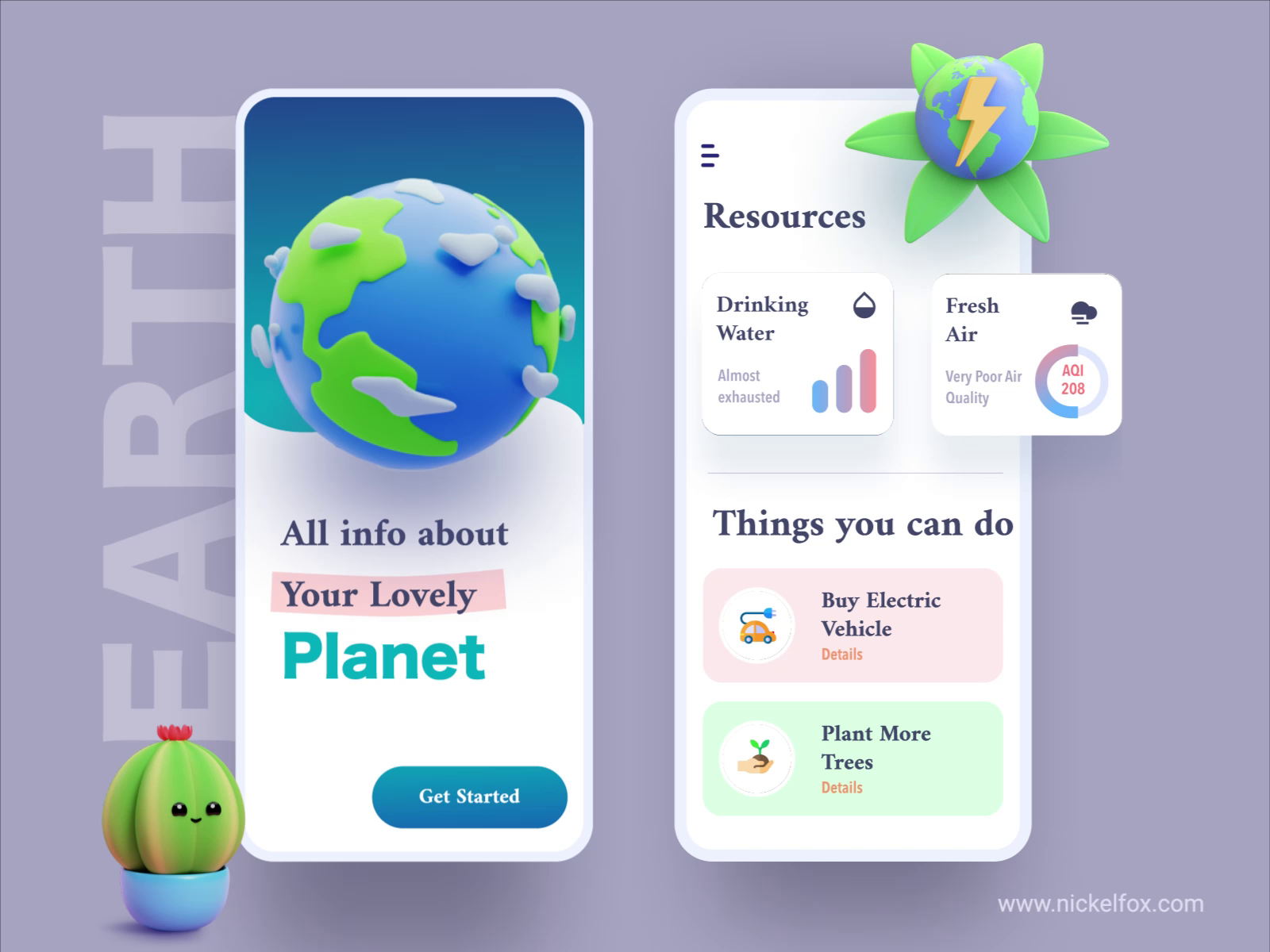 Example of Earth Hour Mobile IOS App