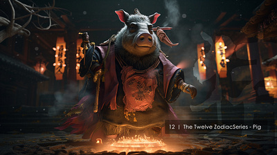 12 ｜ The Twelve ZodiacSeries - Pig animation design fashion illustration pig ui ux vision 设计