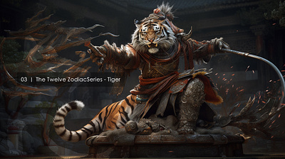 03 ｜ The Twelve ZodiacSeries - Tiger 3d animation design fashion illustration ui ux 设计