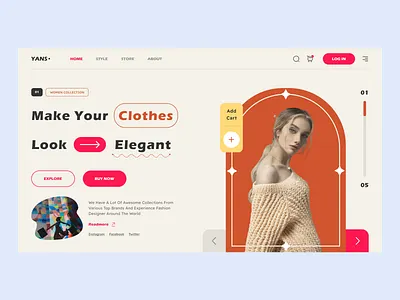Fashion Landingpage Website design e commerce fashion figma graphic design header landing page ui ui design uiux design web web design
