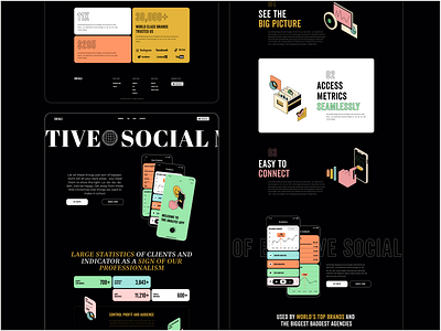 Social-analytics-website-interaction app design figma figmaui illustration logo practice rebound ui uidesign