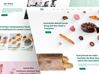 Green Cabin - Website UI bakery branding cake clean concept design graphic design landing page minimal pastry ui website whitespace