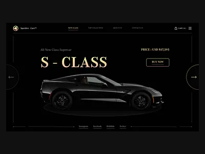 Supercar Garage Website branding cars figma graphic design header supercars ui ui design uiux design ux web web design website website design