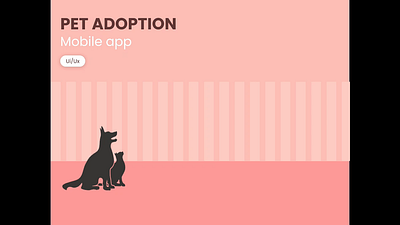 Pet Adoption App Design app flat minimal mobile app product design ui uiux ux