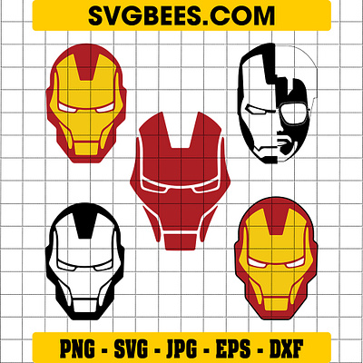 Iron Man Face SVG iron man face svg svgbees