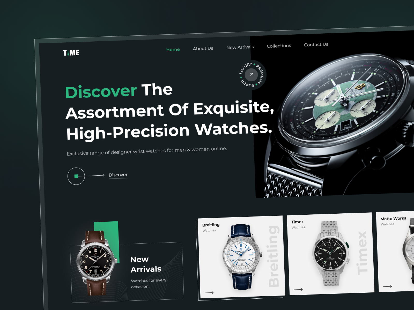 Branded Watches Online Concept by MQoS UI UX for MultiQoS on Dribbble