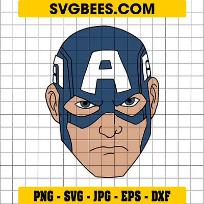 Captain America Face SVG captain america face svg svgbees