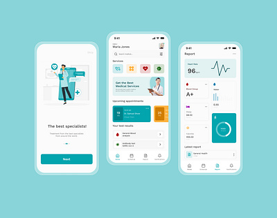 Healthcare UI App app app design application design healthcare healthtech landing page product design ui uiux ux