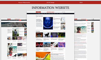 Information Website article design information life logo science typography ui ux