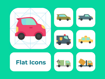 Simple Cars Icon icon illustration illustrator vector