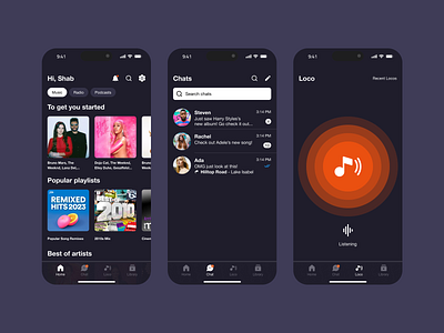 Loco Music App app app concept design figma mobile design music app ui user interface ux