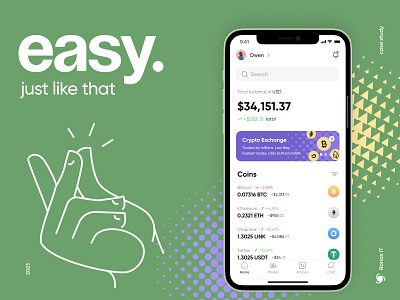 Easy: Crypto Wallet Design Concept android app app app design application design best app designer best mobile app best mobile application design ios app top designer top mobile app ui user interface ux