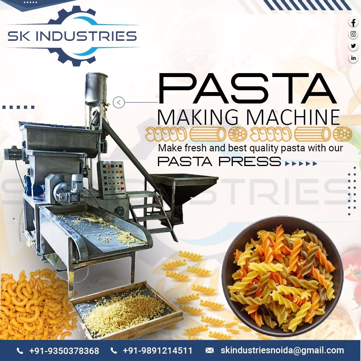 Incredible Pasta Machine Manufacturers by Sk Industries on Dribbble