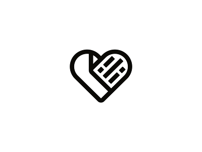 Love news brand branding design elegant graphic design heart illustration logo logo design logotype love mark minimalism minimalistic modern news news paper newspaper paper sign