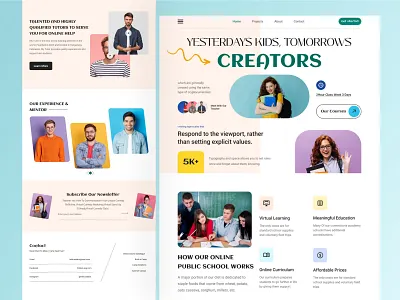 E-larning Website Design. e larning website design. education website design landing page online education landing page ui ux design website