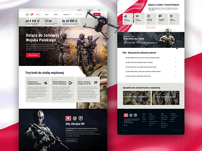 Polish army recruitment website concept army design figma graphic design interface landing page nato poland polish army polska recruitment soldier ui ux web website wojsko