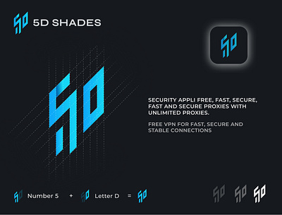 5D SHADES APP LOGO branding design graphic design illustration logo minimal logo typography ui vector