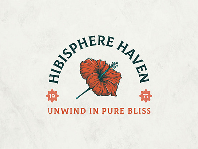 Hibisphere Haven | Vintage Logo branding flower graphic design illustration logo vintage