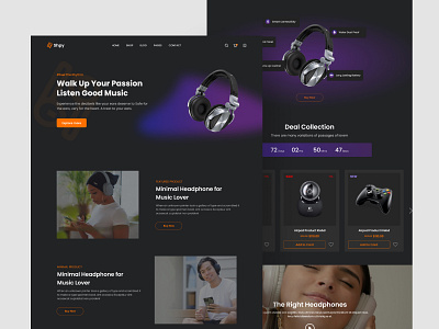Music Landing Page - UI Design branding graphic design landing page music landing page ui ui design