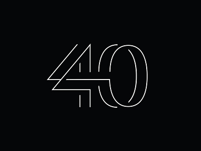 40 40 line negative space number type
