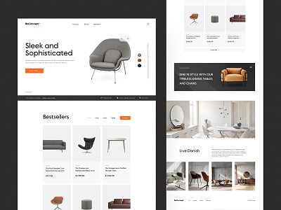 BoC Modern Furniture – E-commerce Website clean design furniture grid interaction interface landing landing page modern store top notch ui ux webdesign
