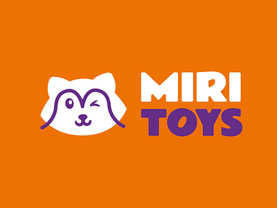 MiriToys logo design concept, Letter M+Doggy, kids toy store alex escu baby logo branding cute logo design doggy logo illustration kids toys logo logo logotype m logo mark minimalism miri toys pet logo raccoon symbol toy store logo toys logo