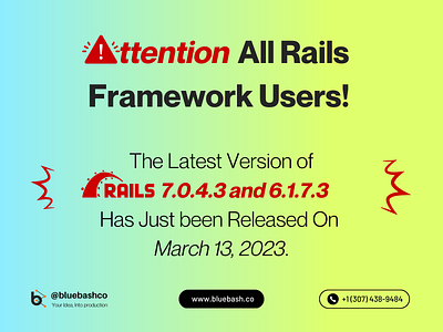 Rails Framework users! The latest version 7.0.4.3 and 6.1.7.3 branding design ehr software illustration ui ux