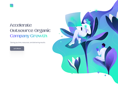 Hero Image illustration for 🌷 site branding character flower graphic design heroimage home page illustration landing page logo ui ux vector web design website