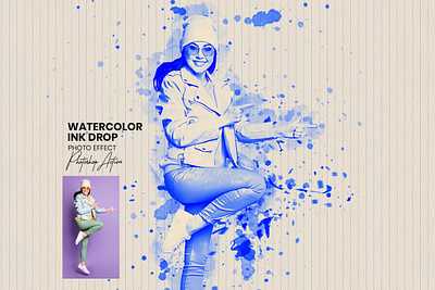 Watercolor ink Drop Photoshop Action abstract action animation art branding design drawing drop graphic design ink logo motion graphics mrikhokon photo effect photoshop photoshop action watercolor watercolor ink