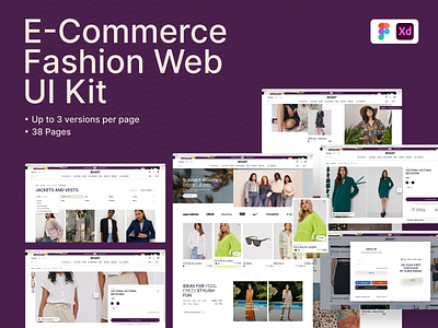 E-Commerce Web UI Kit (38 pages) animation corporate ecommerce promo site store ui ux