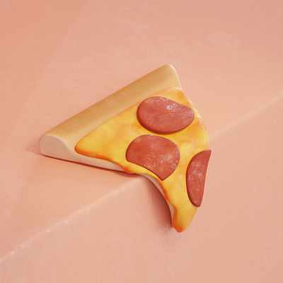 Pizza drop 3d animated gif animation blender clay food gif illustration loop motion motion graphic pepperoni pizza