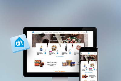 Albert Heijn Website branding communication ecommerce homepage online groceries orderflow