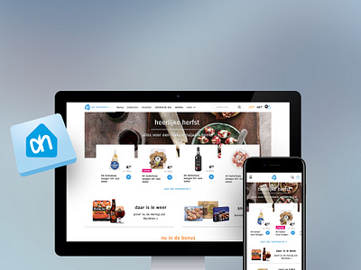 Albert Heijn Website branding communication ecommerce homepage online groceries orderflow