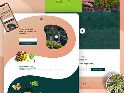 Landing Page Design: Fresh vegetable farm dribbble shot figma graphic design landing page lead generation marketing mobile design responsive design ui ui design uiux user experience user interface vegetable website design