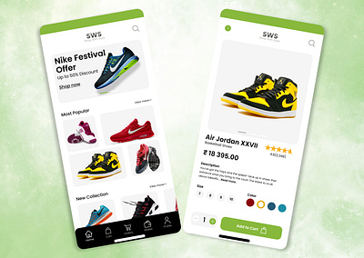 Shoes selling app design app branding design graphic design logo typography ui ux vector