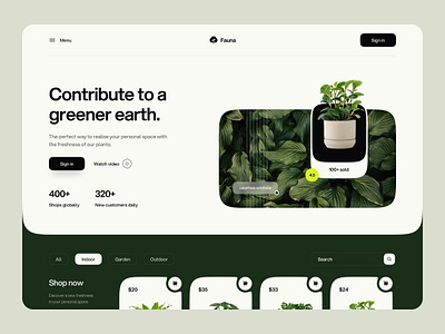 Fauna: Minimalist and Captivating Landing Page Design figma gradient graphic design ui uidesign uiux