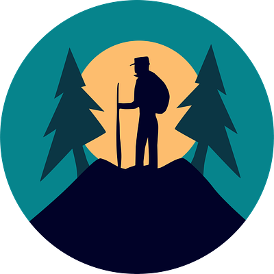 Hiking app logo adobe design illustration logo photoshop ui vector