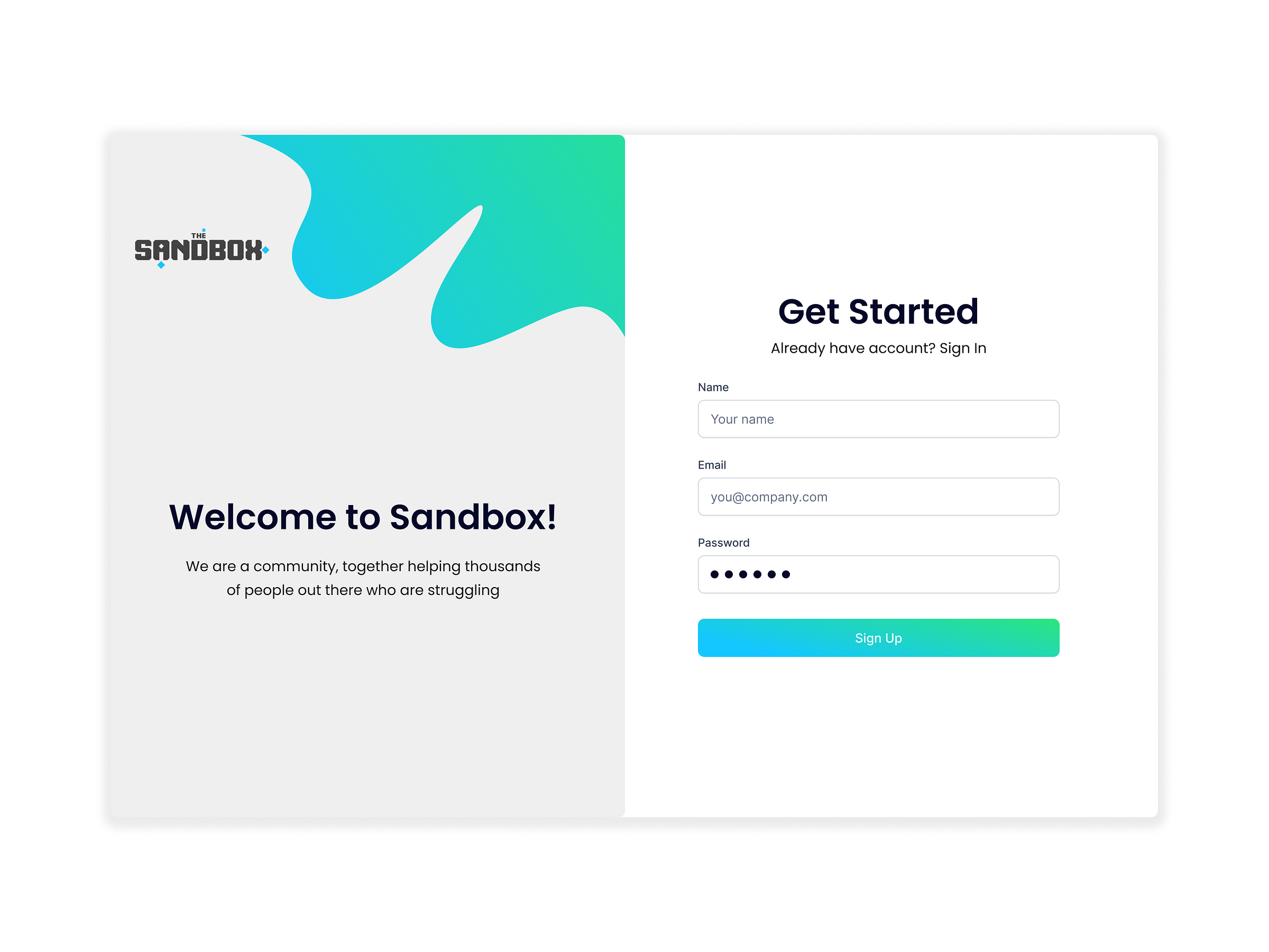 SIGN IN SIGN UP PAGE visual data 8